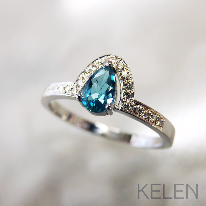 【Bespoke】グランディディエライトの形を活かしたダイヤモンドクラウンデザインリング