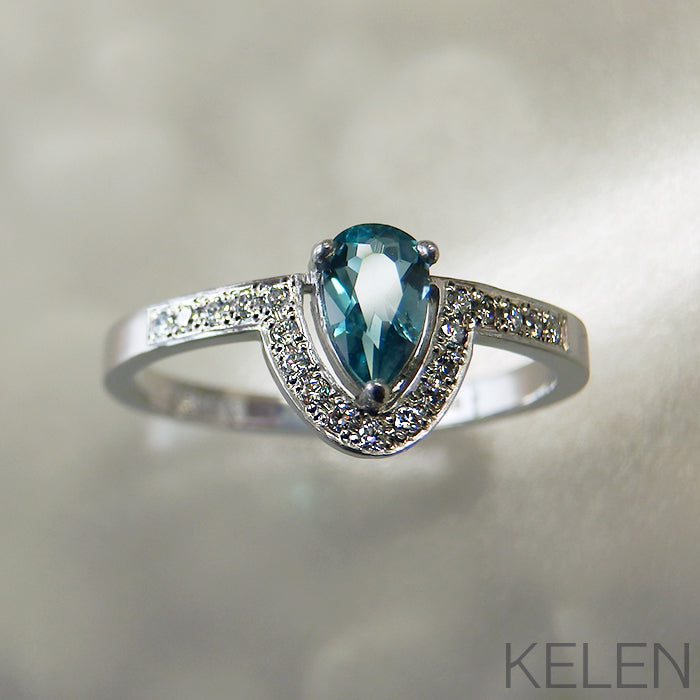 【Bespoke】グランディディエライトの形を活かしたダイヤモンドクラウンデザインリング