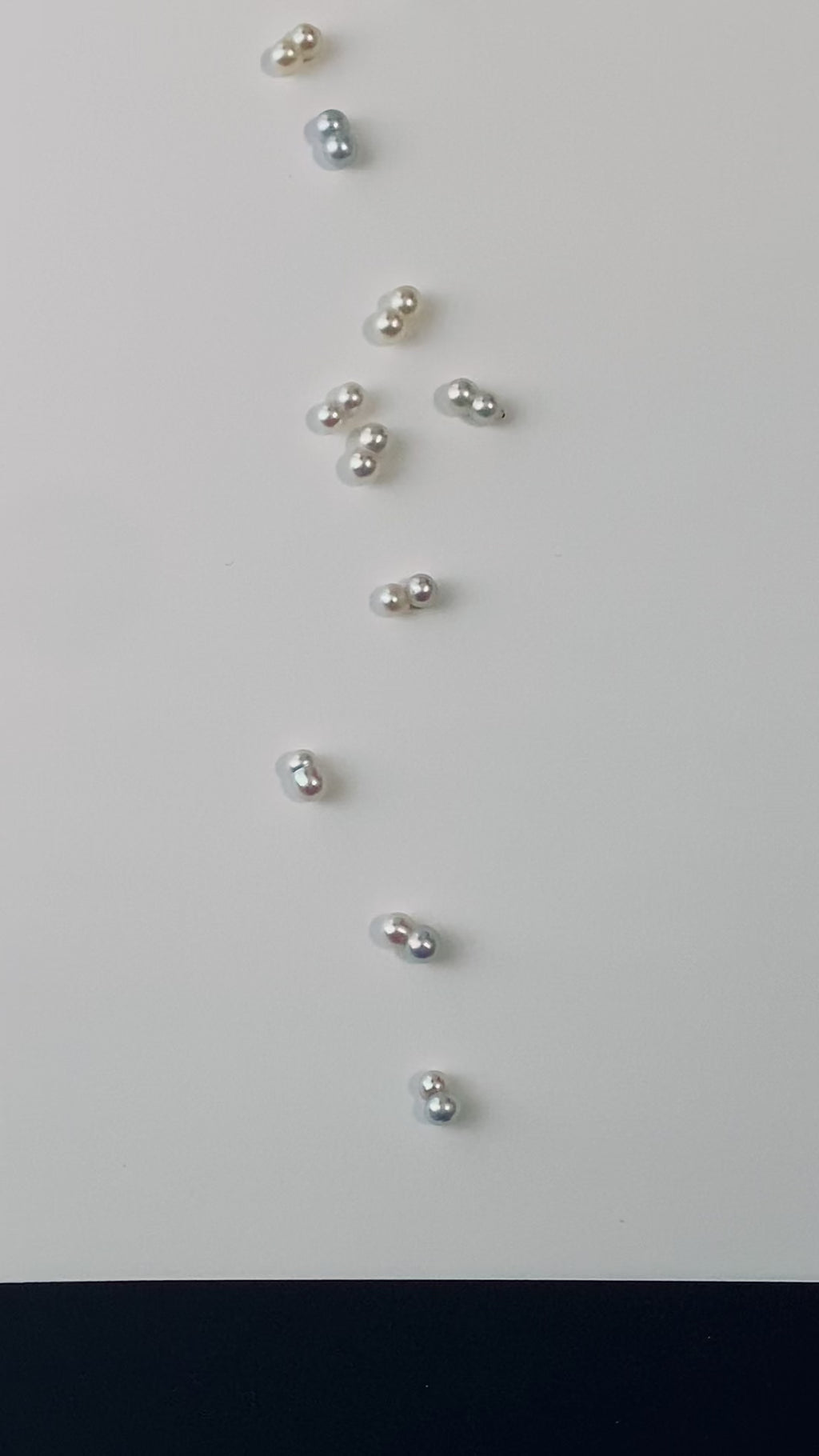 【Enju Series】双子真珠「ご縁珠」18金ダイヤモンドリング  Twin Pearls 18K solid gold Diamond Ring